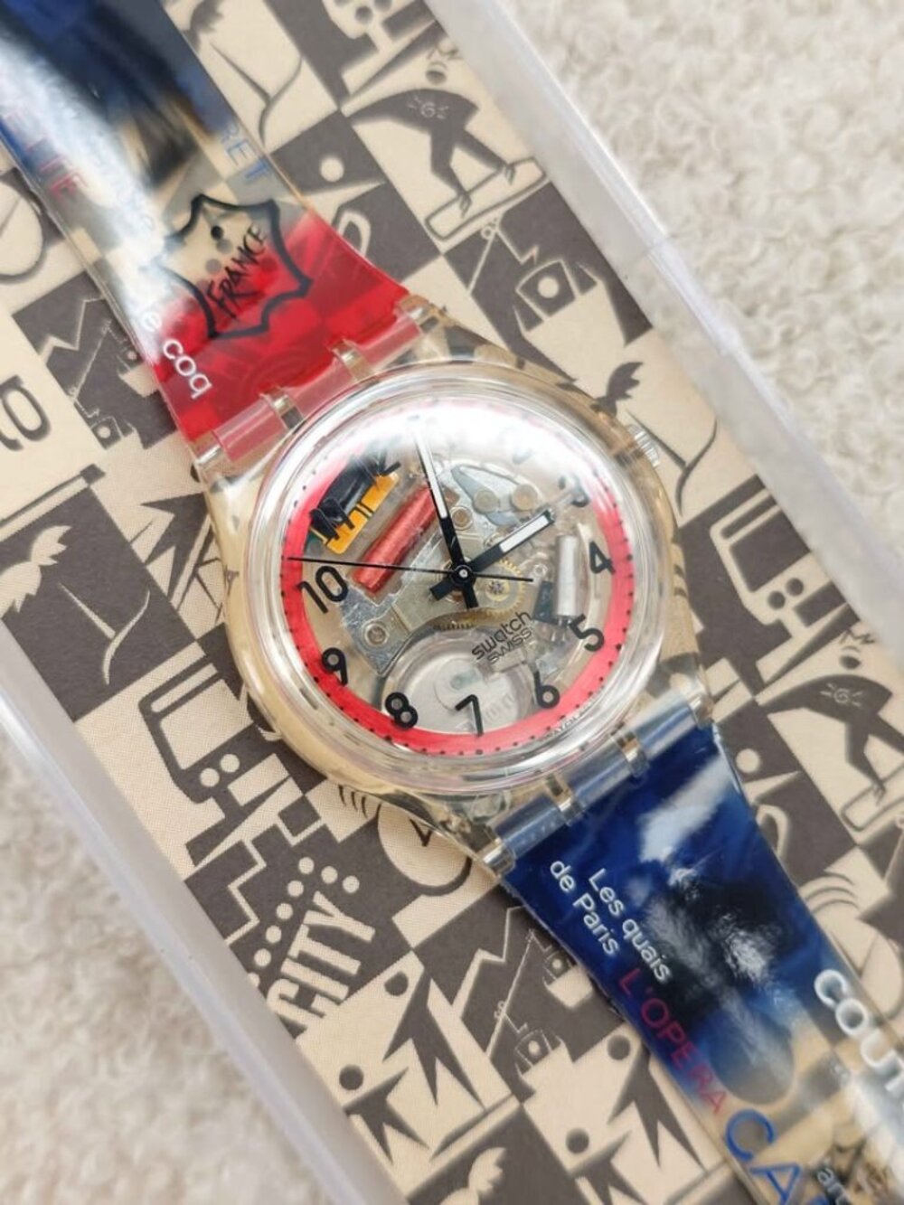 Swatch Access KeyWatch Le Salon SKK106 1998 Vintage France 34mm + BOX (WORKING)